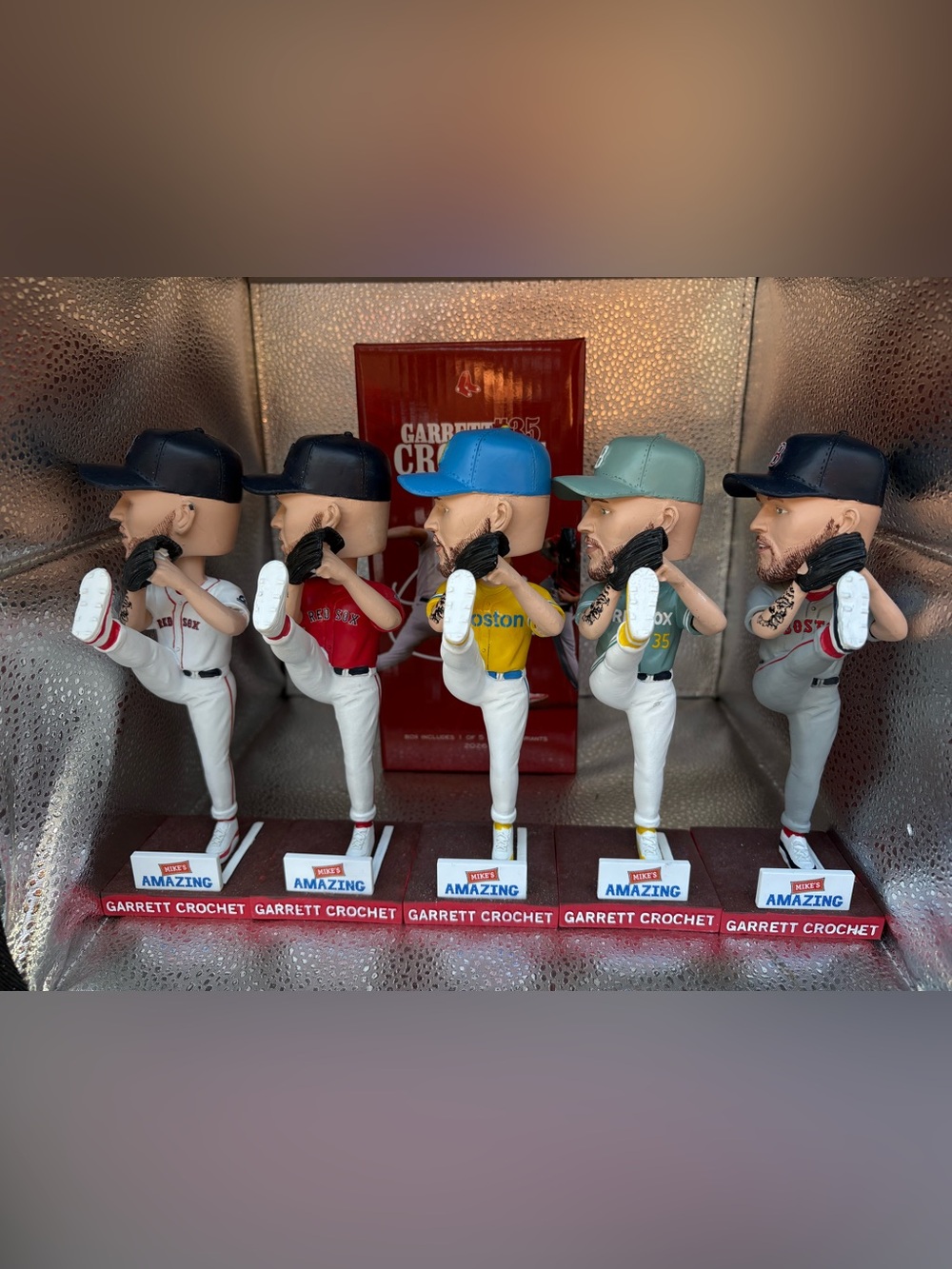 Garrett Crochet seBoston Red Sox Bobblehead set of 5 Collection -l 5-7-26 SGA